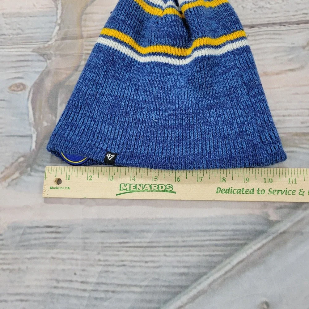 Golden State Warriors 47 Beand Beanie Hat Blue One Size Acrylic,  b40